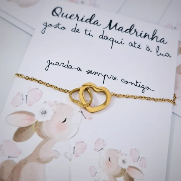 Pulseira Corações (Madrinha e Afilhada)