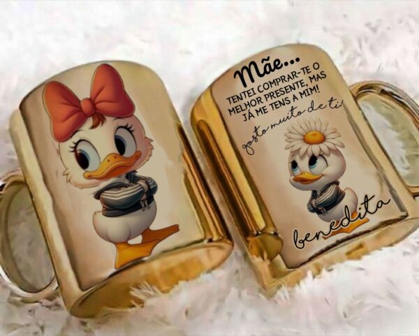 Caneca Cromada Mãe e Filha