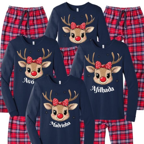 Pijamas de Natal Renas